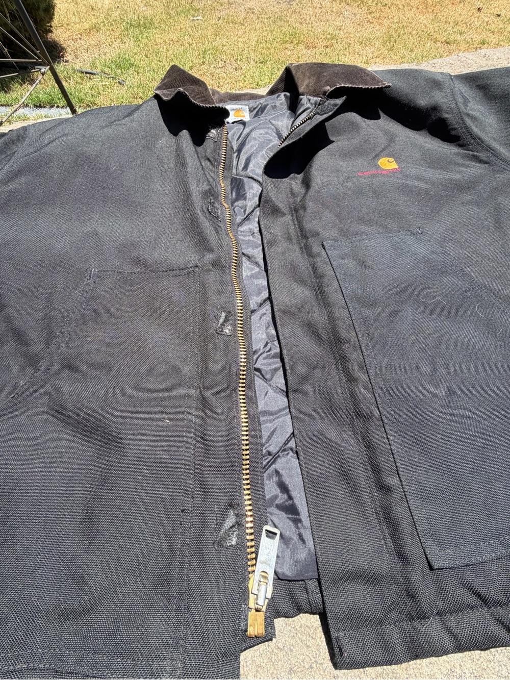 Vintage Carhartt Black Duck Blanket Lined J01 Detroit Work Jacket 2XL US - Picture 10 of 11